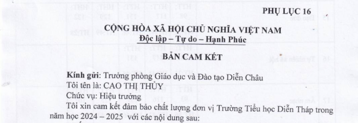 Cam kết chất lượng